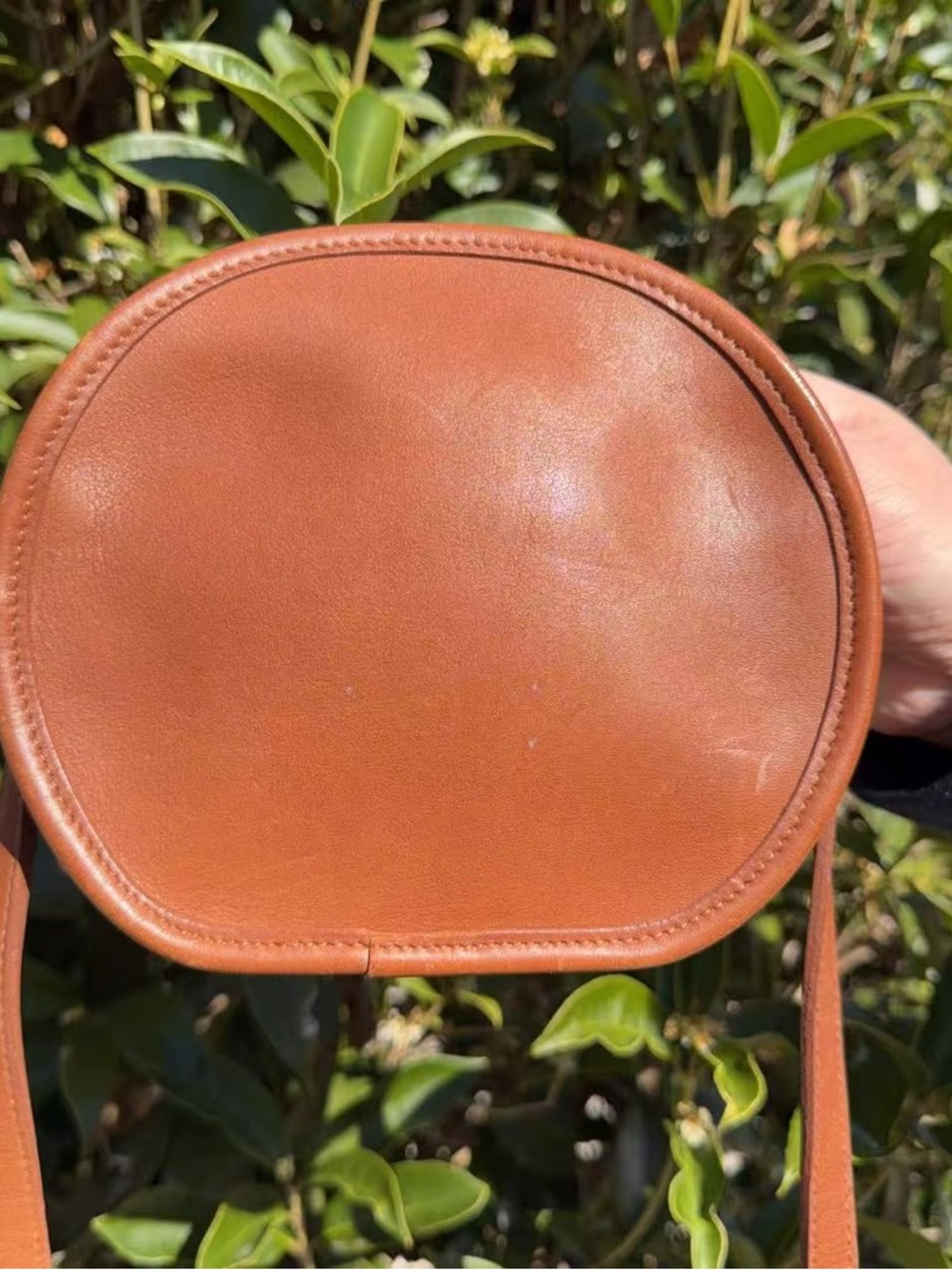 Vintage Coach USA Made Leather Mini Round Crossbody Bag Brown 9982 - Picture 2 of 10